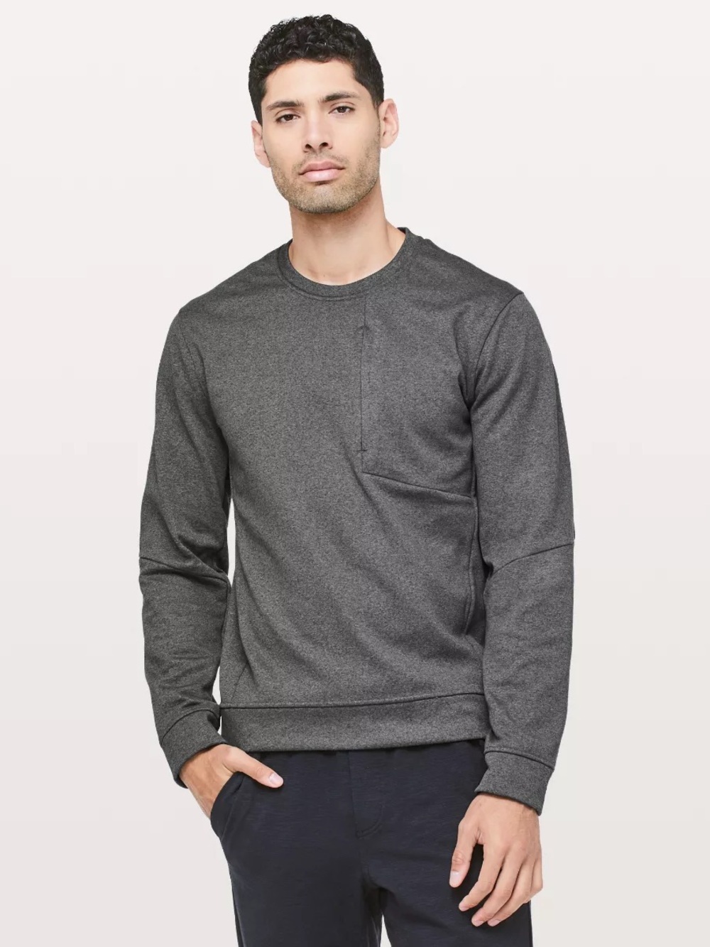 lululemon athletica Men's Crewneck Sweater in Charcoal Gray